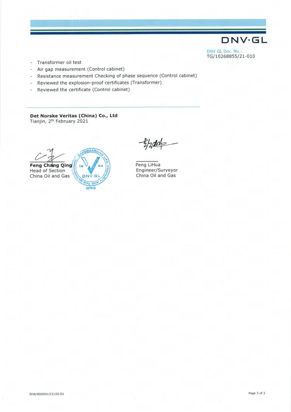 Transformer Certificate-3